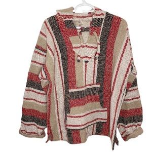 Artesanias Cuamatzi Baja poncho made in Mexico size L
